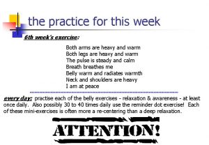 the practice for this week 6 th weeks