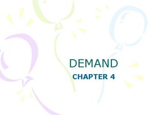 DEMAND CHAPTER 4 I DEMAND THE ABILITY AND