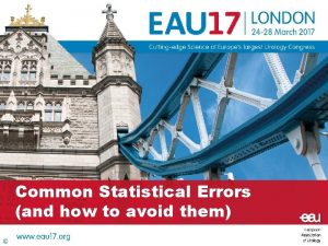 Common Statistical Errors and how to avoid them