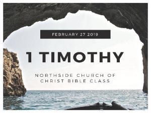 Introduction of the letter to Timothy 1 Timothy