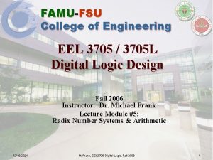 FAMUFSU College of Engineering EEL 3705 3705 L