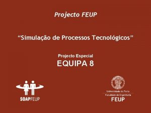 Projecto FEUP Simulao de Processos Tecnolgicos Projecto Especial
