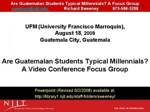 Are Guatemalan Students Typical Millennials A Focus Group