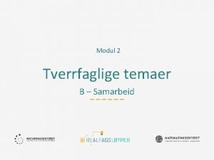 Modul 2 Tverrfaglige temaer B Samarbeid Ml Mlet