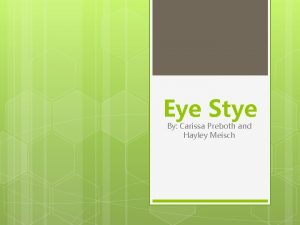 Eye Stye By Carissa Preboth and Hayley Meisch