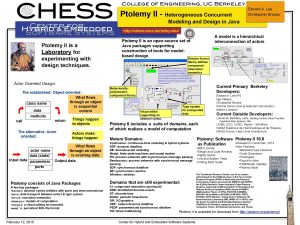 Edward A Lee Christopher Brooks Ptolemy II Heterogeneous