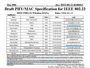 May 2006 doc IEEE 802 22 060069 r