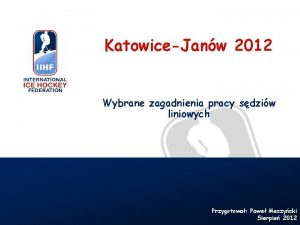 KatowiceJanw 2012 Wybrane zagadnienia pracy sdziw liniowych Przygotowa