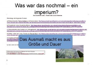 Was war das nochmal ein imperium Das Ausma