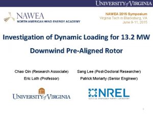 NAWEA 2015 Symposium Virginia Tech in Blacksburg VA