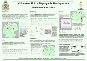 Voice over IP in a Deployable Headquarters SSgt