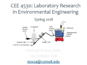 CEE 4530 Laboratory Research in Environmental Engineering Spring