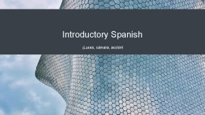 Introductory Spanish Luces cmara accin Disfrutamos de videos