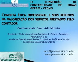 IX CONVENO CONTABILIDADE DE GERAIS CRCMG DE MINAS