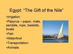 Egypt The Gift of the Nile Irrigation Papyrus