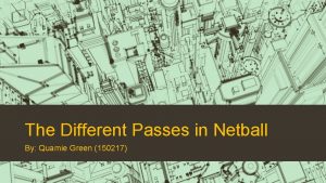 The Different Passes in Netball By Quamie Green