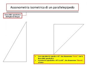 Assonometria isometrica di un parallelepipedo Linea della squadratura