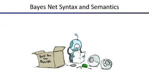 Bayes Net Syntax and Semantics Bayes Net Syntax