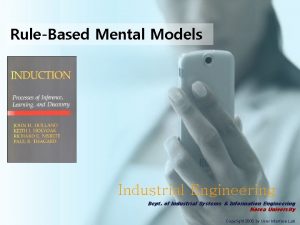 RuleBased Mental Models Industrial Engineering Dept of Industrial