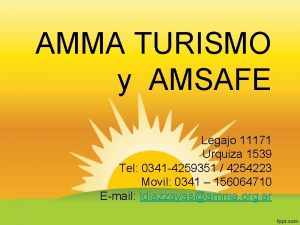 AMMA TURISMO y AMSAFE Legajo 11171 Urquiza 1539