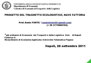 UNIVERSIT DEGLI STUDI DI NAPOLI FEDERICO II Dipartimento