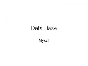 Data Base Mysql SSH Secure Shell Host et