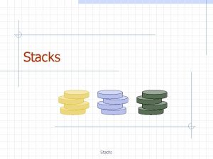 Stacks Outline and Reading The Stack ADT 2