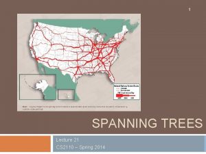 1 SPANNING TREES Lecture 21 CS 2110 Spring