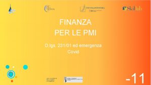 FINANZA PER LE PMI D lgs 23101 ed