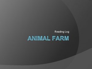 Reading Log ANIMAL FARM Get Your Books 1