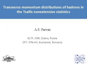 Transverse momentum distributions of hadrons in the Tsallis
