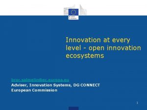 Innovation at every level open innovation ecosystems bror