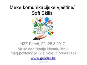 Meke komunikacijske vjetine Soft Skills HZ Pore 22