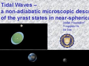 Tidal Waves a nonadiabatic microscopic descr of the