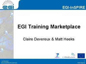EGIIn SPIRE EGI Training Marketplace Claire Devereux Matt