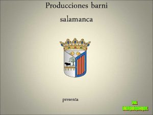 Producciones barni salamanca presenta La Arquitectura En espaa