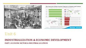 Unit 6 INDUSTRIALIZATION ECONOMIC DEVELOPMENT PART 2 ECONOMIC