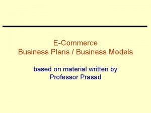 ECommerce Business Plans Business Models based on material