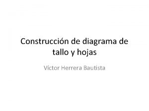 Construccin de diagrama de tallo y hojas Vctor