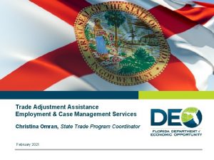 Trade Adjustment Assistance Employment Case Management Services Christina