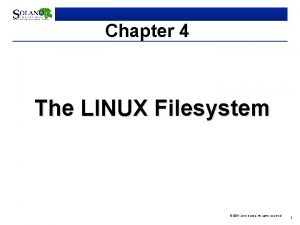 Chapter 4 The LINUX Filesystem 2001 John Urrutia