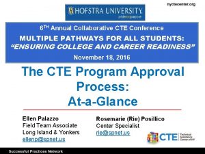 6 TH Annual Collaborative CTE Conference MULTIPLE PATHWAYS