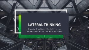 LATERAL THINKING Classic Creativity Model Project Model Source