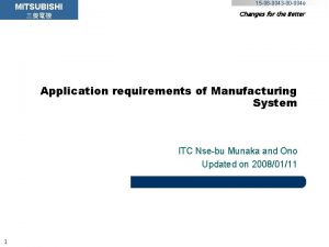 MITSUBISHI 15 08 0043 00 004 e Changes