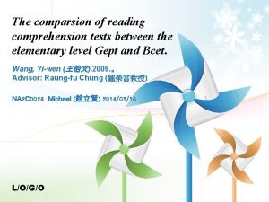 The comparsion of reading comprehension tests between the