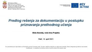 REPUBLIKA SRBIJA MINISTARSTVO FINANSIJA Sektor za ugovaranje i