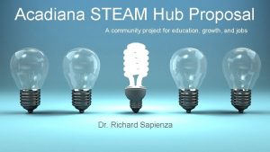 Acadiana STEAM Hub Proposal A community project for