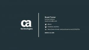 Stuart Turner Services Architect stuart turnerca com cainc