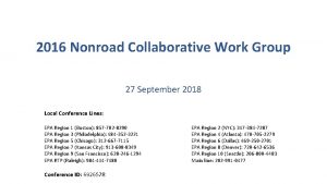 2016 Nonroad Collaborative Work Group 27 September 2018