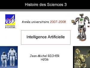 Histoire des Sciences 3 Anne universitaire 2007 2008